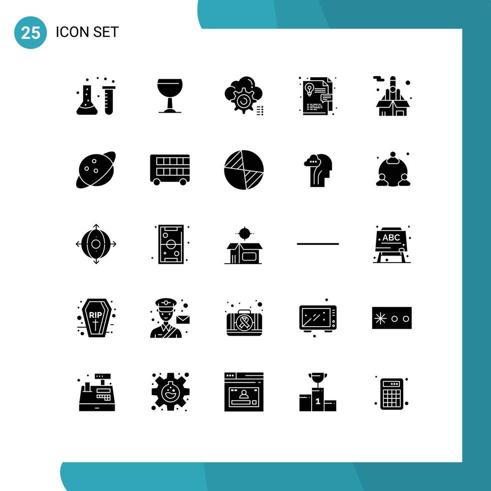 25 Solid Glyph concept for Websites Mobile and Apps force graphic design gear layout configure Editable Vector Design Elements