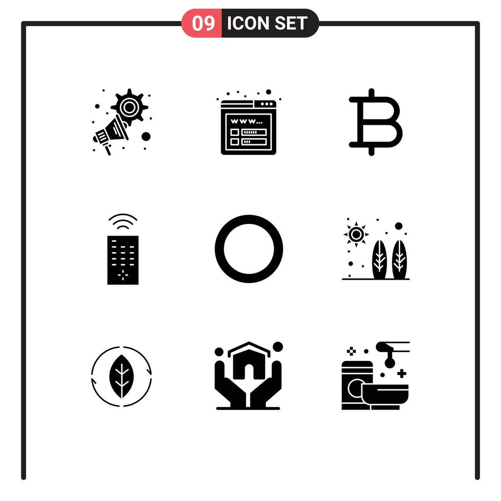 9 Creative Icons Modern Signs and Symbols of adrenaline shim coin ring tv Editable Vector Design Elements