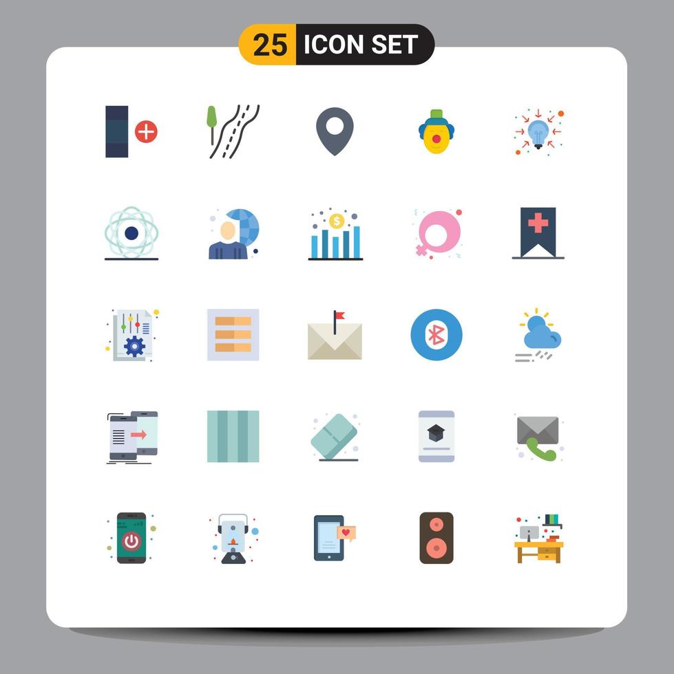 Set of 25 Modern UI Icons Symbols Signs for molecular solutions pin intelligence business Editable Vector Design Elements