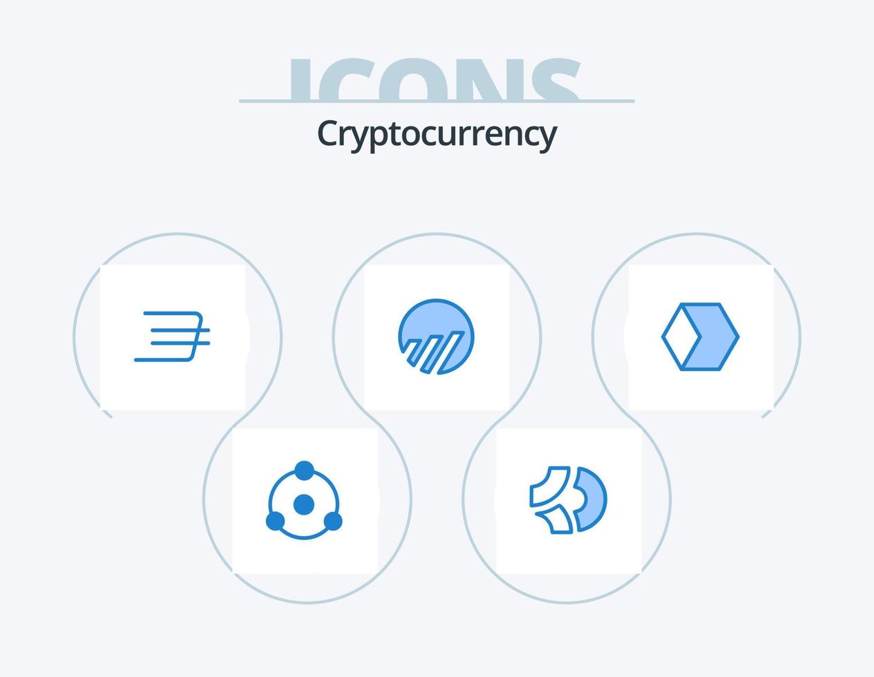 Cryptocurrency Blue Icon Pack 5 Icon Design. charts. block net. daxx coin. crypto currency. coin vector