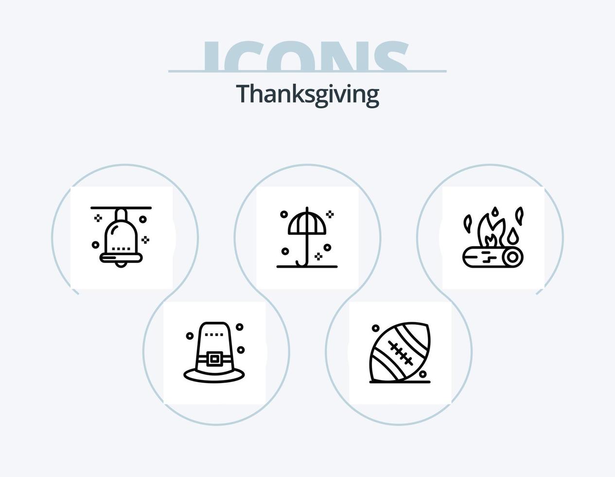 Thanksgiving Line Icon Pack 5 Icon Design. breakfast. note. wind. book. vitamin vector