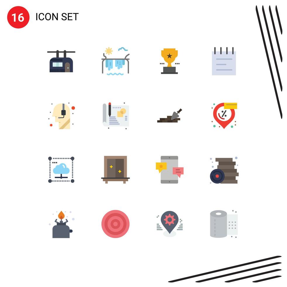 16 Creative Icons Modern Signs and Symbols of help assistance cup school education Editable Pack of Creative Vector Design Elements