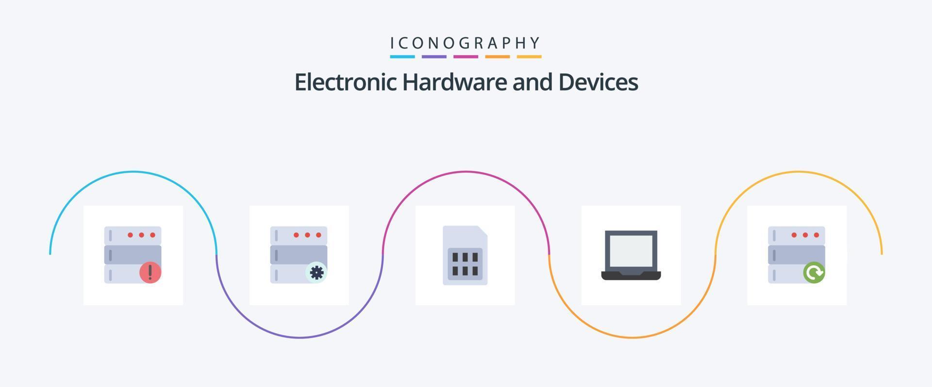 dispositivos plano 5 5 icono paquete incluso . recargar. teléfono. base de datos. dispositivos vector