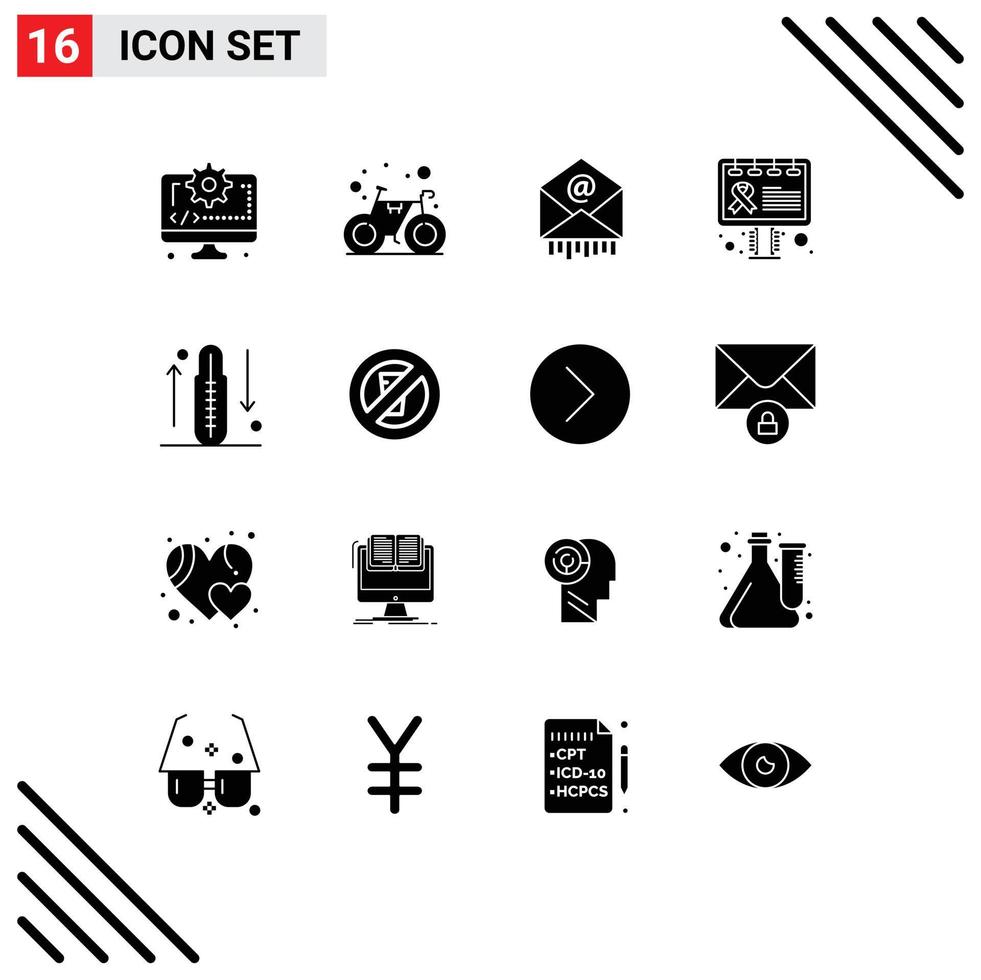 16 Creative Icons Modern Signs and Symbols of drop sign e awareness advertisement Editable Vector Design Elements