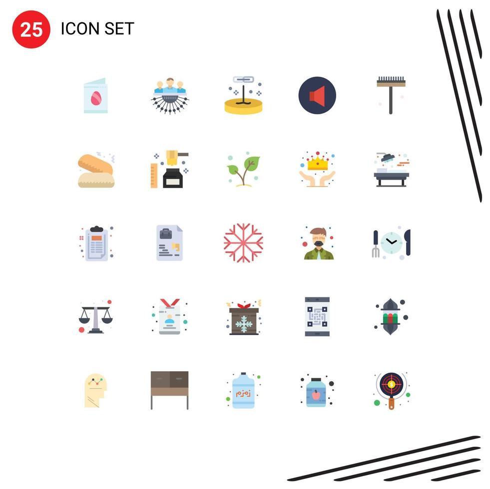Editable Vector Line Pack of 25 Simple Flat Colors of gardener volume outsource speaker science Editable Vector Design Elements