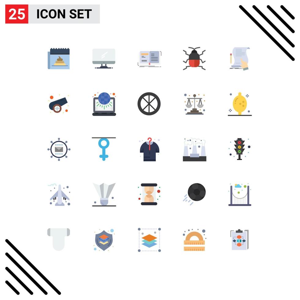 25 Flat Color concept for Websites Mobile and Apps insect biology imac storytelling open Editable Vector Design Elements