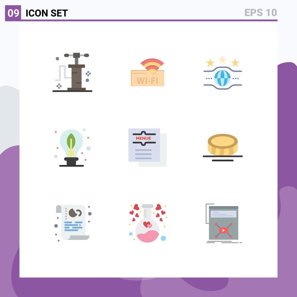 9 Creative Icons Modern Signs and Symbols of food cafe champion leaf day Editable Vector Design Elements