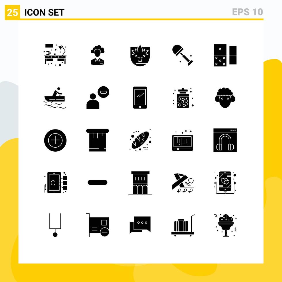 Set of 25 Modern UI Icons Symbols Signs for shovels big manager shield leaf Editable Vector Design Elements