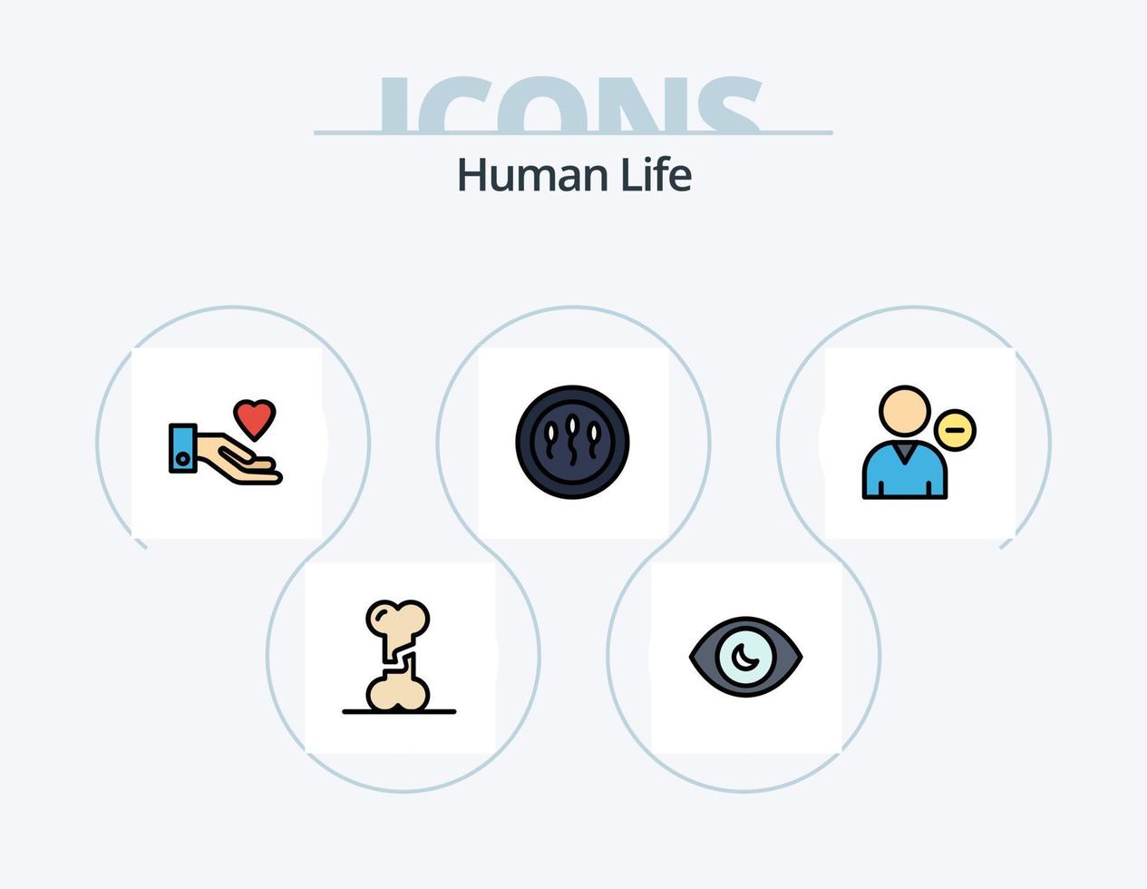 Human Line Filled Icon Pack 5 Icon Design. avatar. person. resources. men. human vector