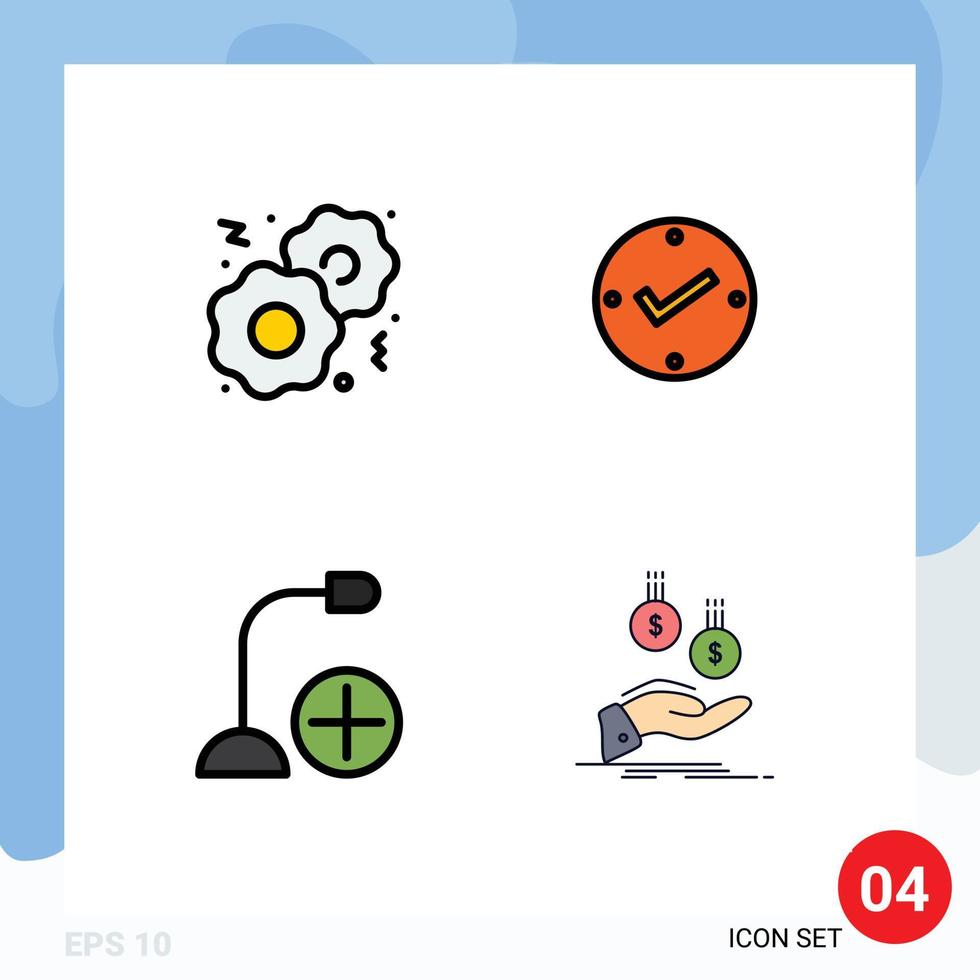 4 Creative Icons Modern Signs and Symbols of cookies devices open check hardware Editable Vector Design Elements