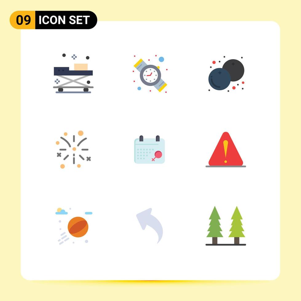 9 Creative Icons Modern Signs and Symbols of plan calendar berry fire canada Editable Vector Design Elements