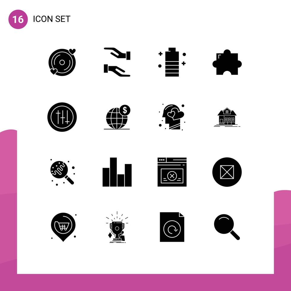 16 Creative Icons Modern Signs and Symbols of seo options charging plugin add on Editable Vector Design Elements