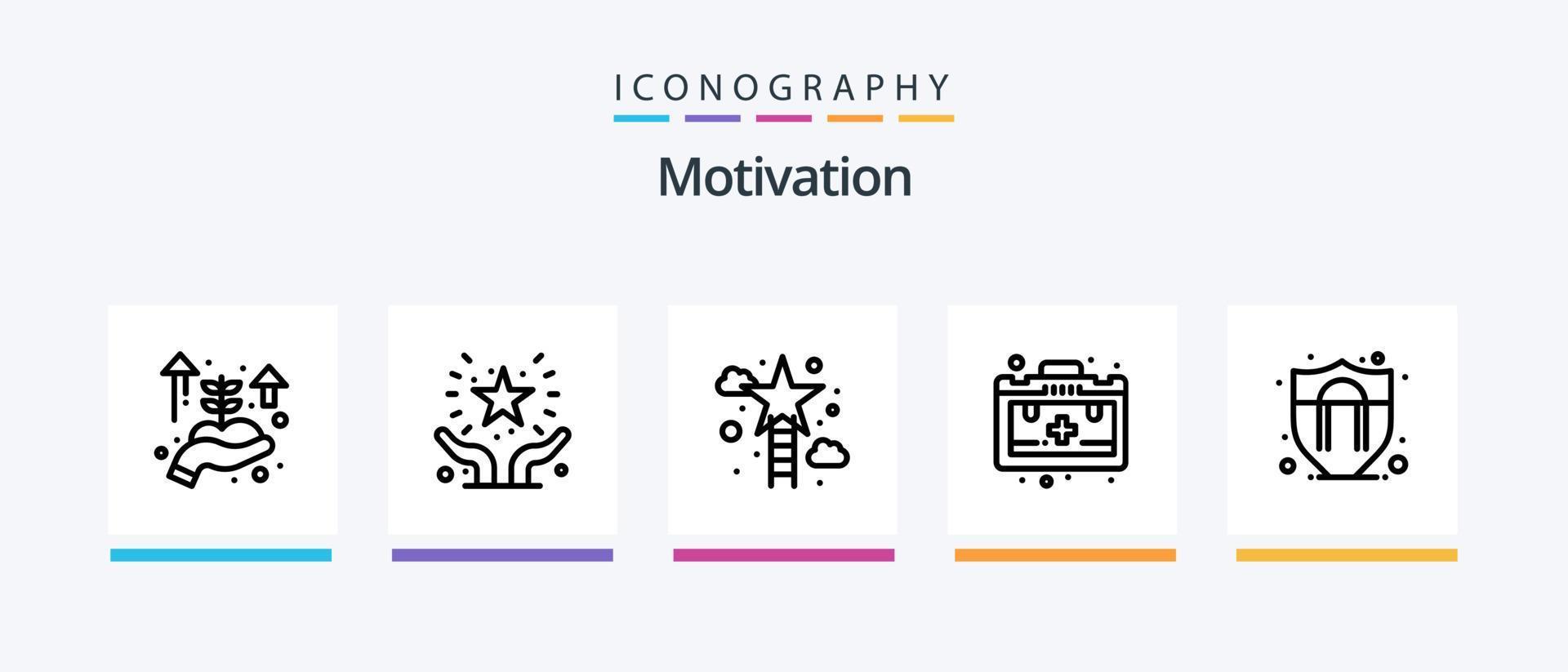 motivación línea 5 5 icono paquete incluso . insignia. edición. otorgar. salvación. creativo íconos diseño vector