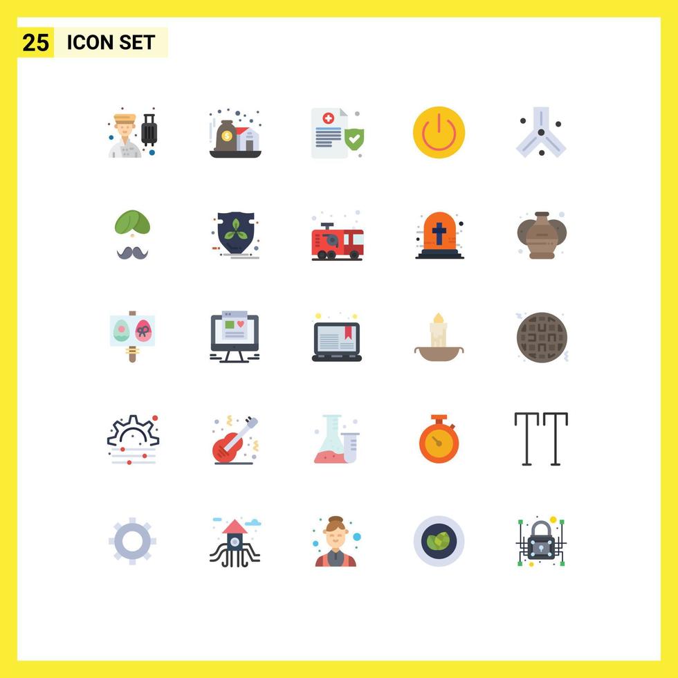 Set of 25 Modern UI Icons Symbols Signs for biology environment care energy eco Editable Vector Design Elements