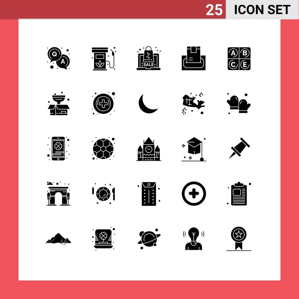 Set of 25 Modern UI Icons Symbols Signs for diet money discount delivery buy Editable Vector Design Elements