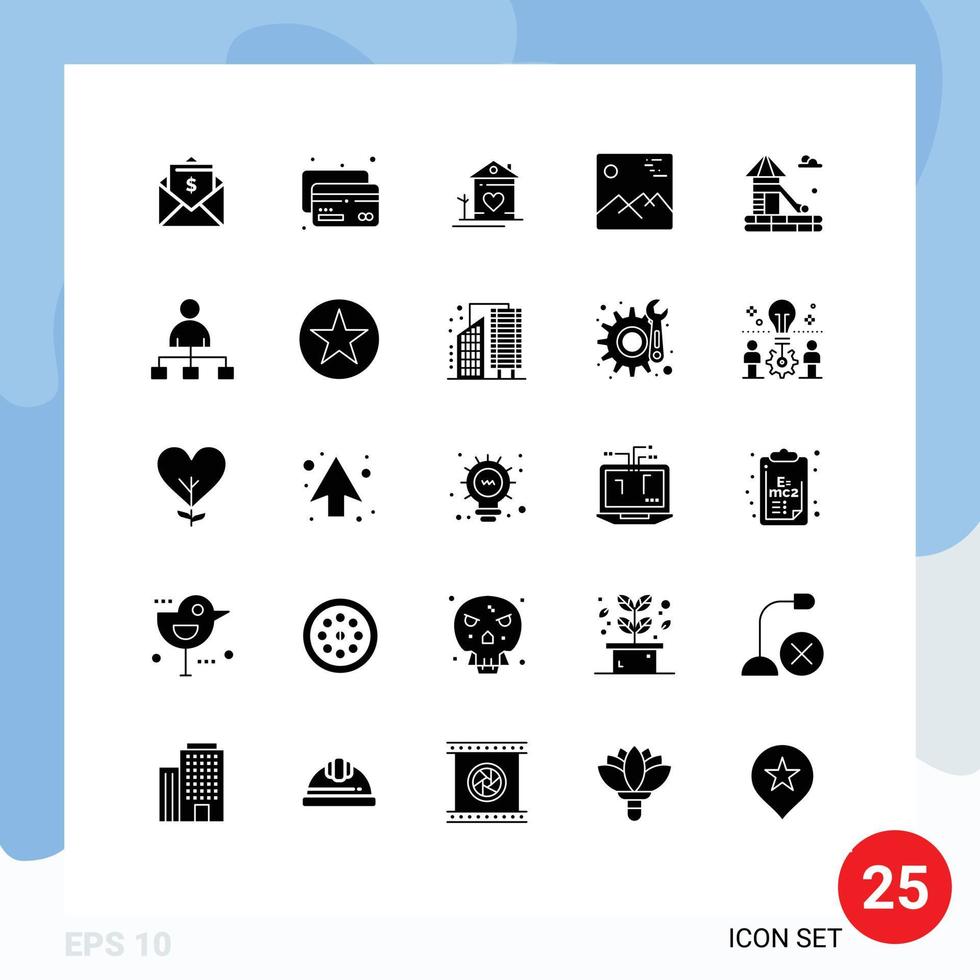 conjunto de 25 moderno ui íconos símbolos señales para agua Canadá casa imagen galería editable vector diseño elementos