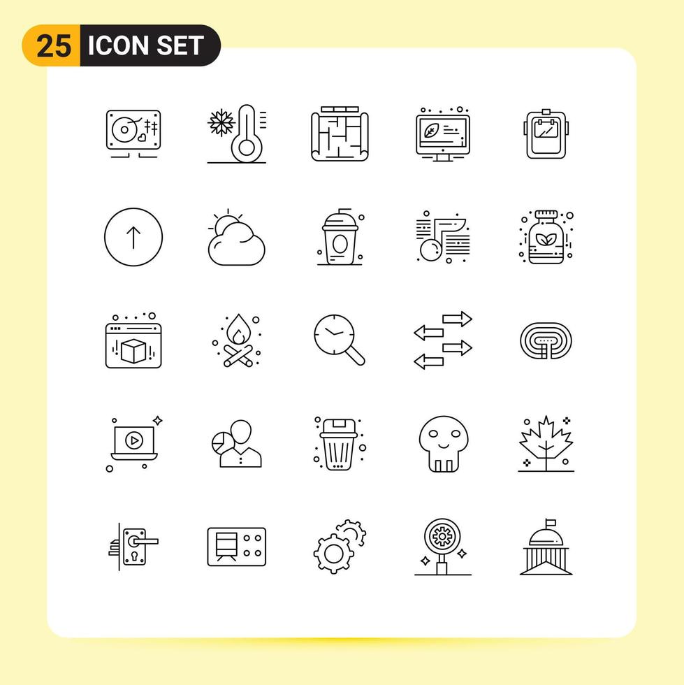 Modern Set of 25 Lines Pictograph of welding energy architecture efficient desktop Editable Vector Design Elements