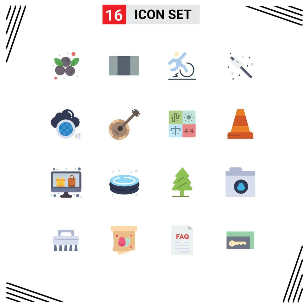 16 Universal Flat Colors Set for Web and Mobile Applications world computing comfort cloud marshmallow Editable Pack of Creative Vector Design Elements