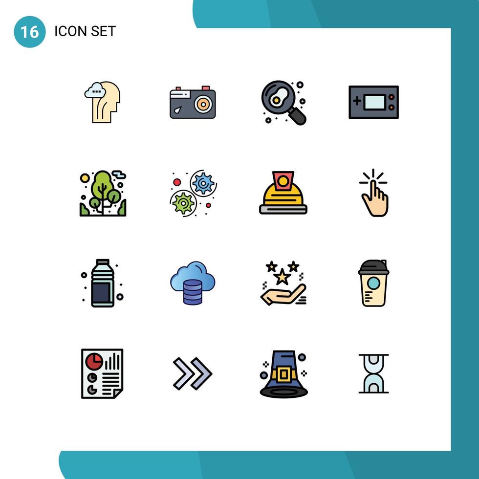 Stock Vector Icon Pack of 16 Line Signs and Symbols for plant products cooking gameboy devices Editable Creative Vector Design Elements