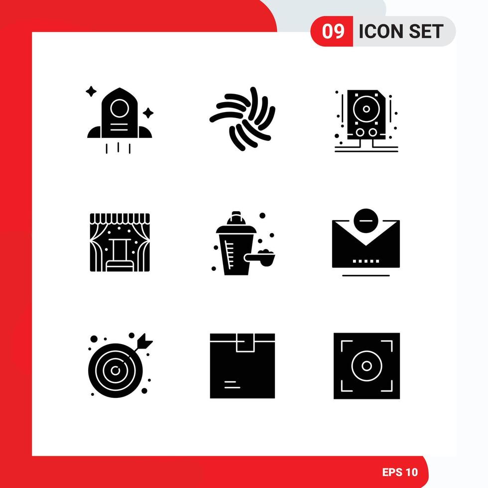 9 Creative Icons Modern Signs and Symbols of protein additive drive trade show Editable Vector Design Elements