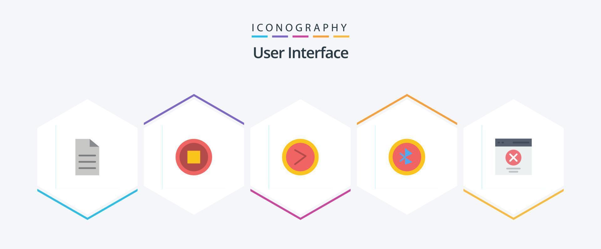 User Interface 25 Flat icon pack including message. error. interface. communication. ui vector