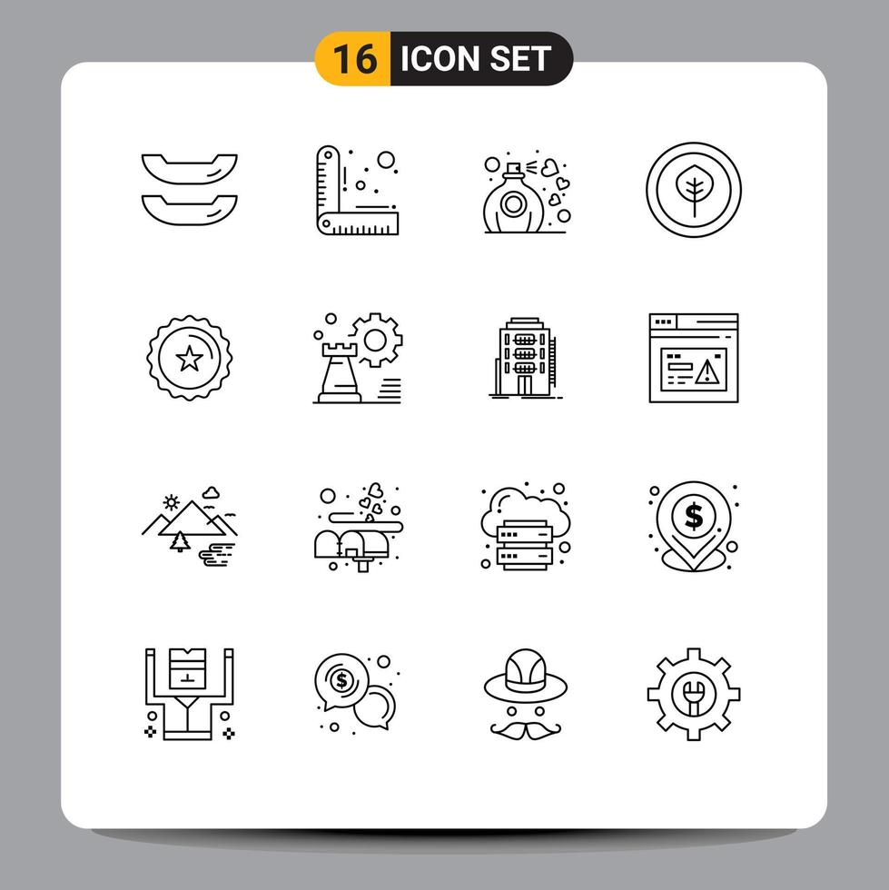 16 Thematic Vector Outlines and Editable Symbols of business shop fragrance ecommerce badge Editable Vector Design Elements