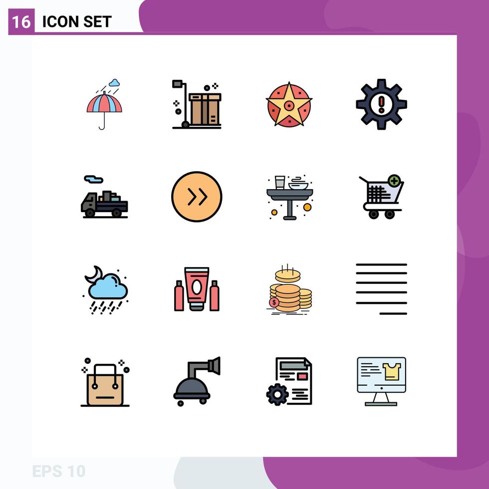 16 Creative Icons Modern Signs and Symbols of resources human packaging hr project Editable Creative Vector Design Elements