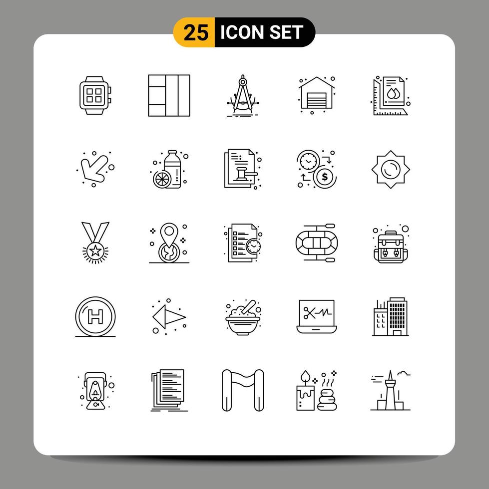 25 Creative Icons Modern Signs and Symbols of size measure accure sale shop Editable Vector Design Elements