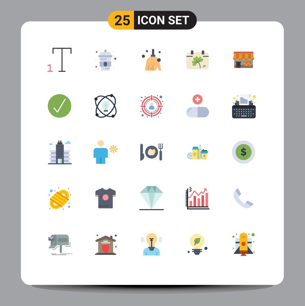 Set of 25 Modern UI Icons Symbols Signs for store online cleaning shop day Editable Vector Design Elements