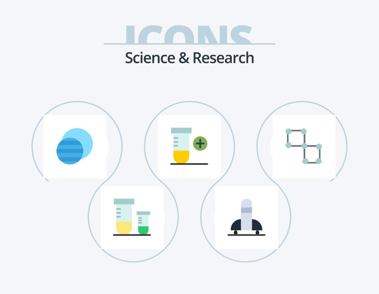 Science Flat Icon Pack 5 Icon Design. science. bound. eclipse. space. add vector