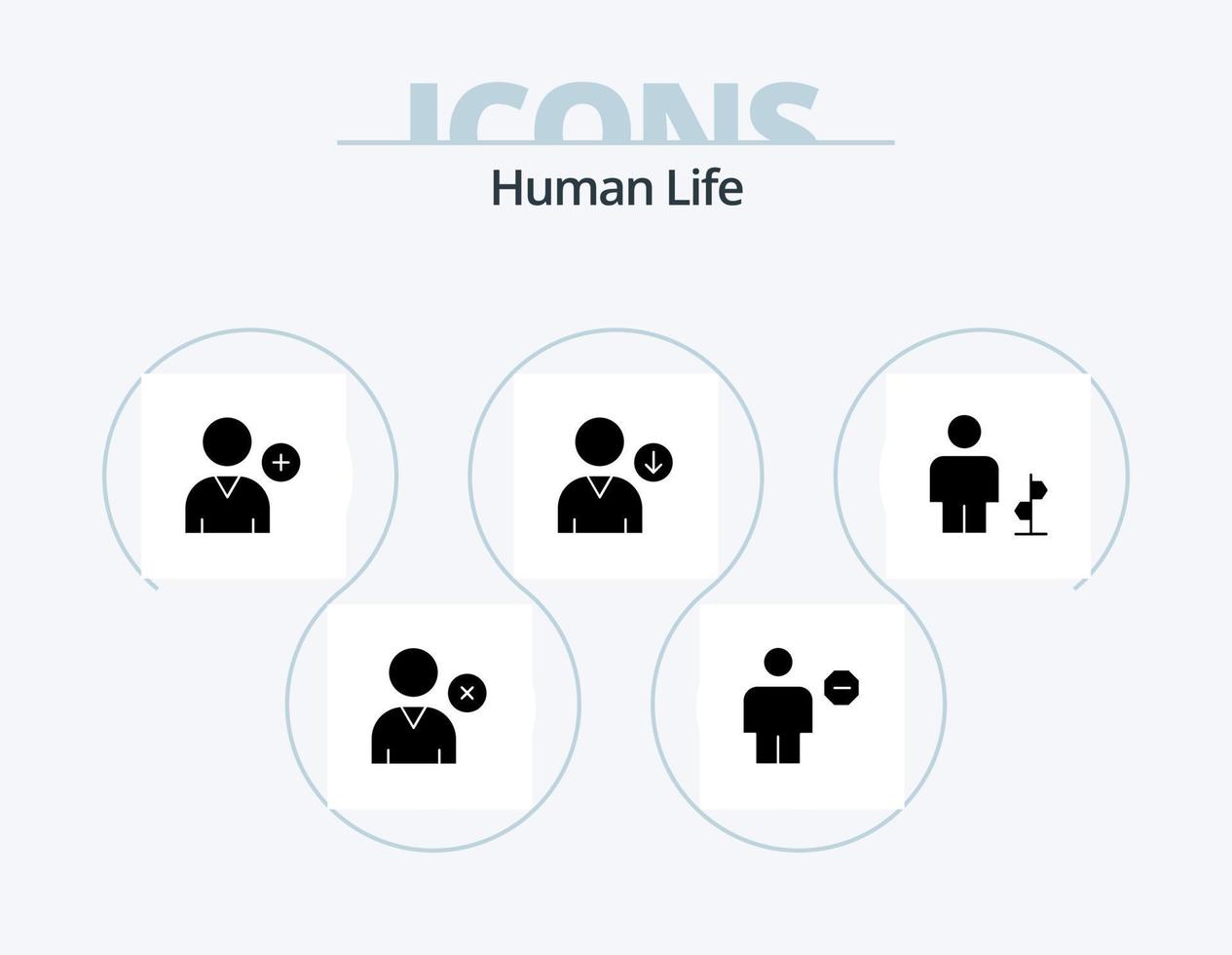 Human Glyph Icon Pack 5 Icon Design. human. body. follow. avatar. next vector