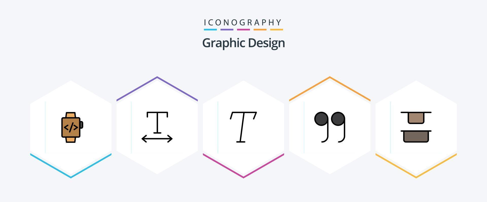 Design 25 FilledLine icon pack including . quotes. vector