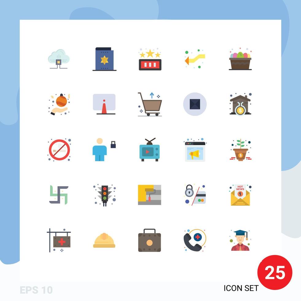 Editable Vector Line Pack of 25 Simple Flat Colors of cart intersection magician intersect play Editable Vector Design Elements