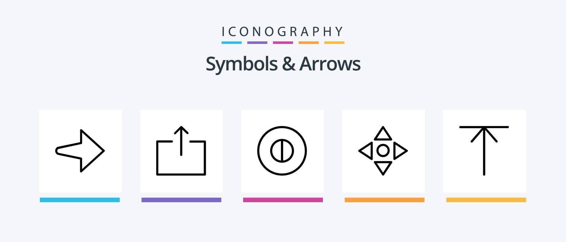 símbolos y flechas línea 5 5 icono paquete incluso . arriba. . creativo íconos diseño vector