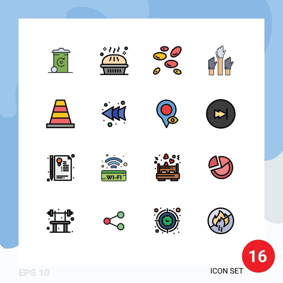 16 Creative Icons Modern Signs and Symbols of intent desire pumpkin pie business white cells Editable Creative Vector Design Elements