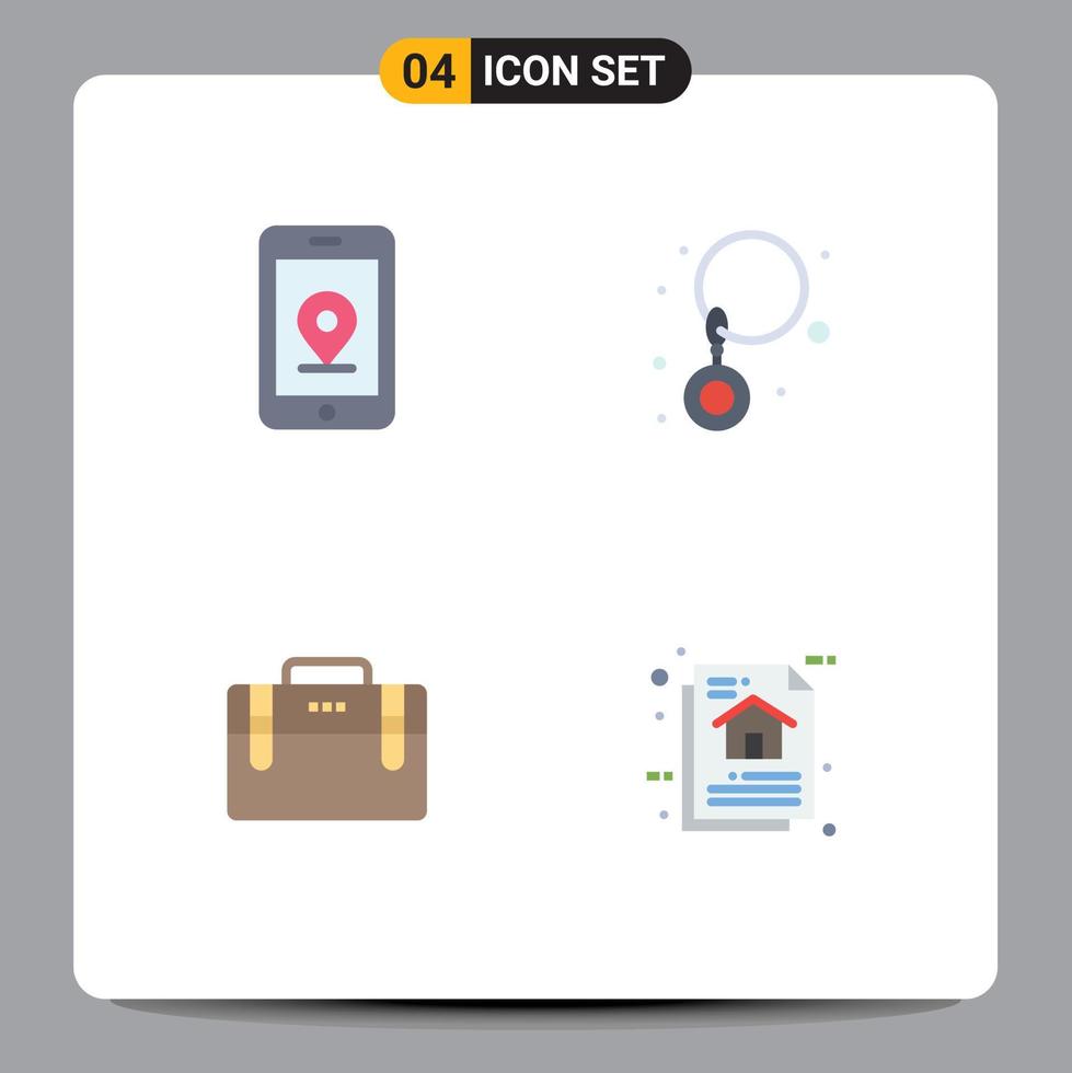 Stock Vector Icon Pack of 4 Line Signs and Symbols for mobile motivation drop bag data Editable Vector Design Elements