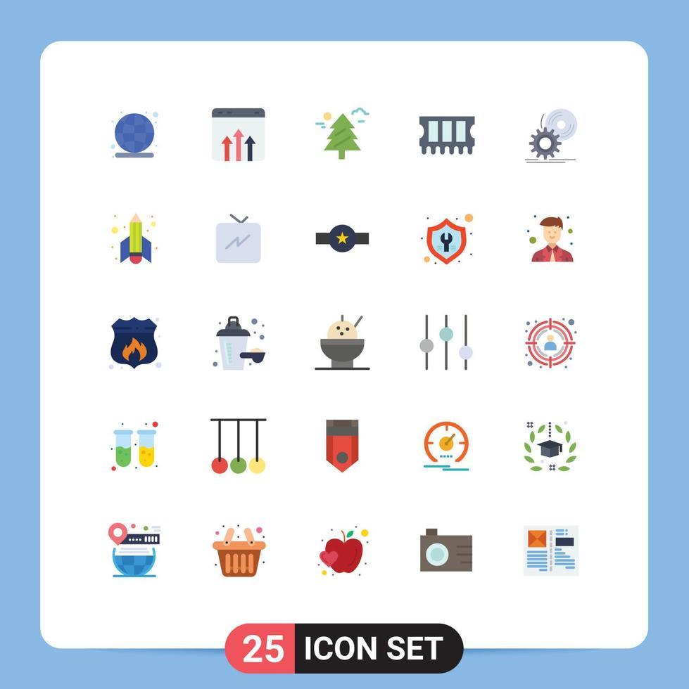 Group of 25 Modern Flat Colors Set for disc ram report memory canada Editable Vector Design Elements