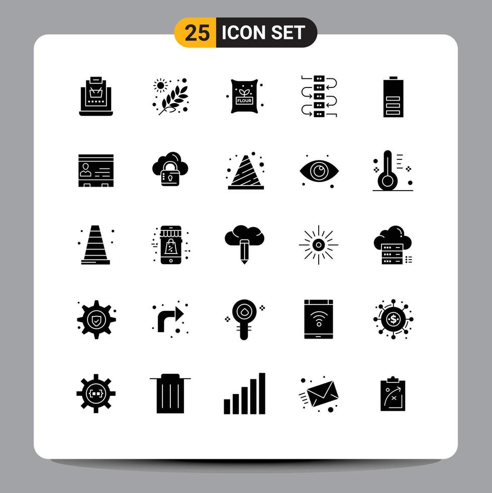 Set of 25 Modern UI Icons Symbols Signs for electric virtuoso grains note wheat Editable Vector Design Elements