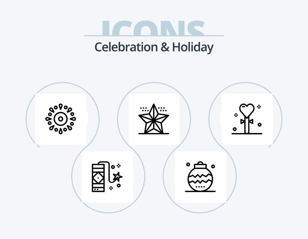 Celebration and Holiday Line Icon Pack 5 Icon Design. event. letter. celebration. invitation. card vector