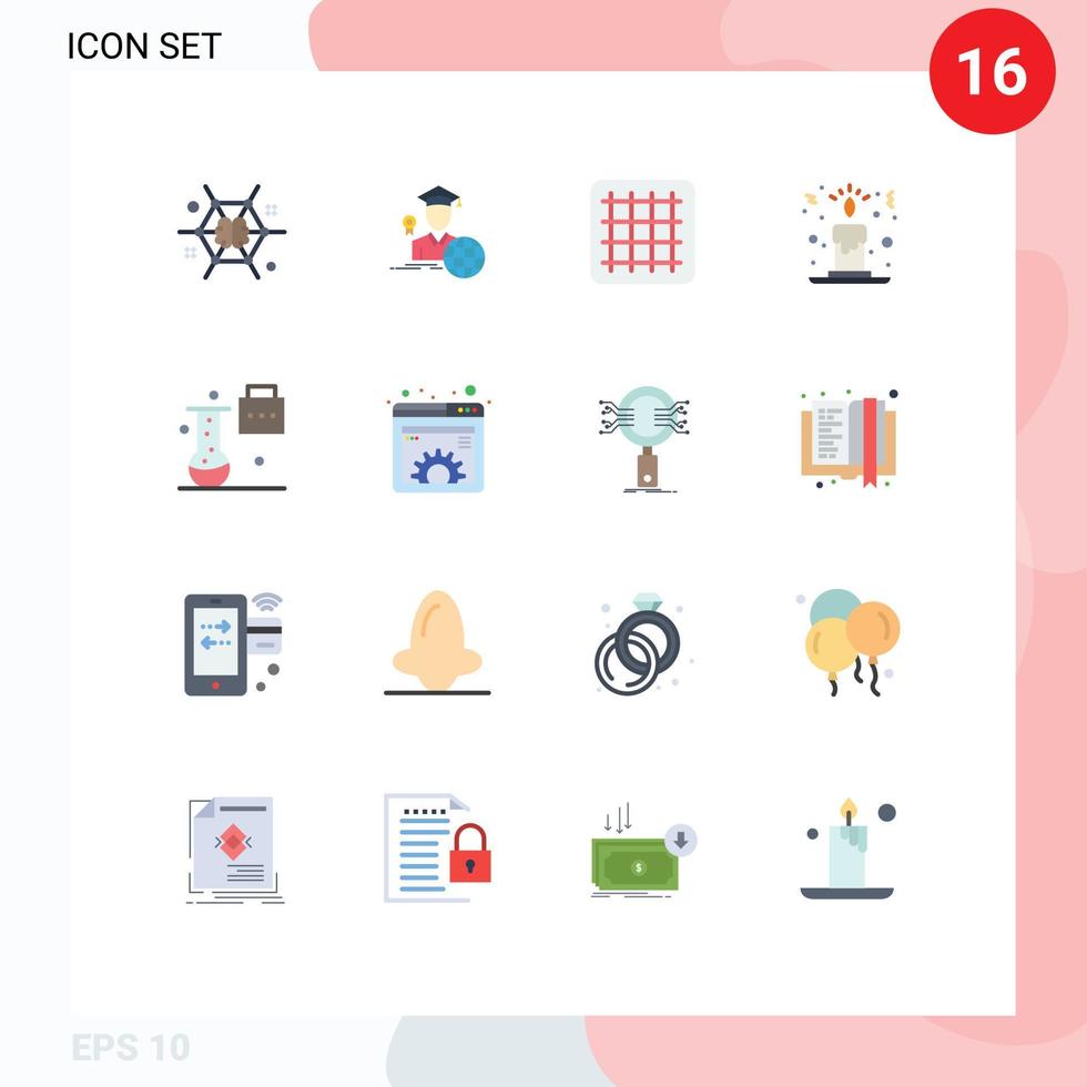 16 Universal Flat Colors Set for Web and Mobile Applications science folder new science concepts scholar expansion and innovation christmas Editable Pack of Creative Vector Design Elements