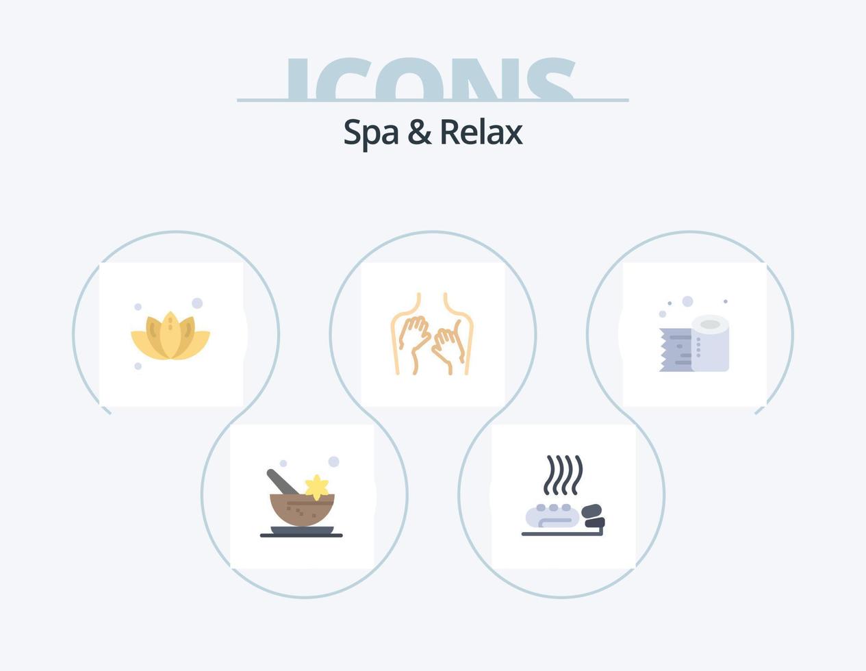 Spa And Relax Flat Icon Pack 5 Icon Design. woman. sexy. spa. health. tree vector