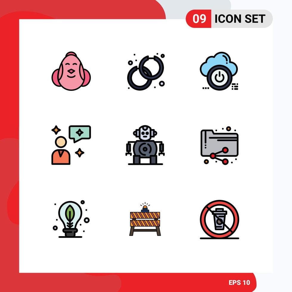 9 Creative Icons Modern Signs and Symbols of cnc chatting fashion man chat cloud Editable Vector Design Elements