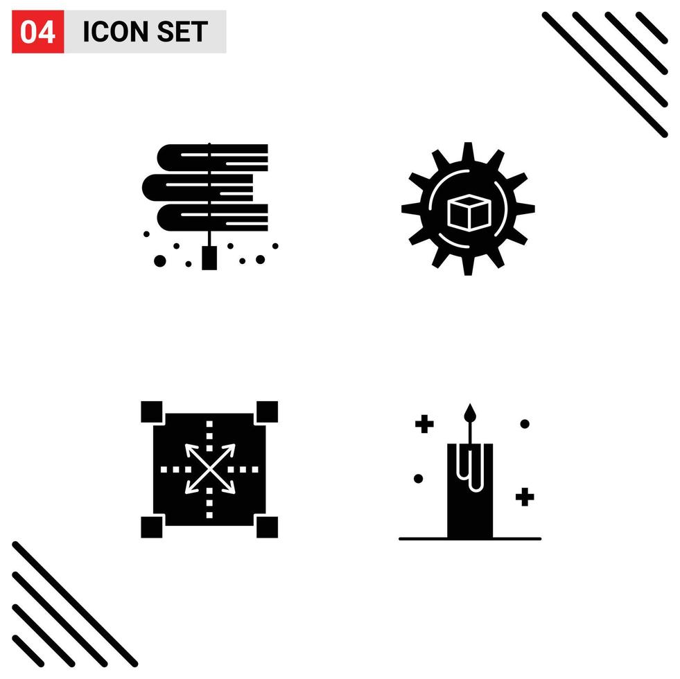 Universal Solid Glyph Signs Symbols of book coding law data development Editable Vector Design Elements