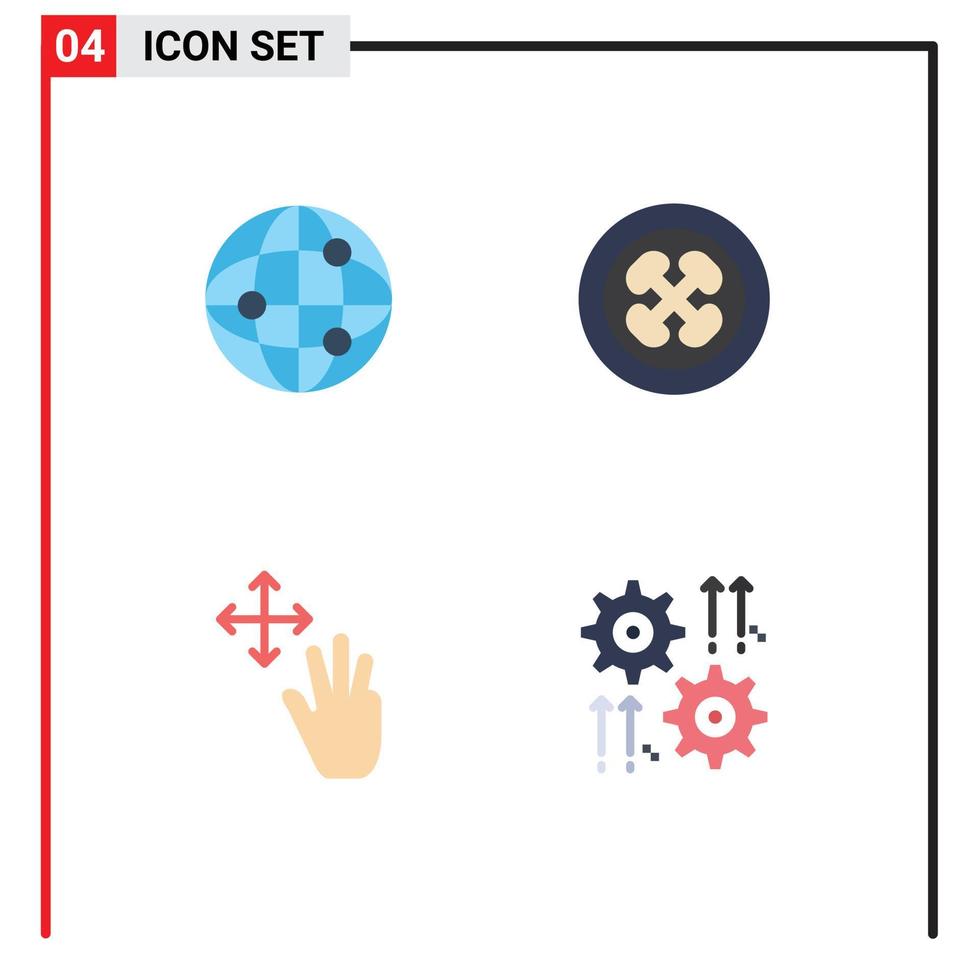 4 Creative Icons Modern Signs and Symbols of world finger exotic fruits fruit hold Editable Vector Design Elements