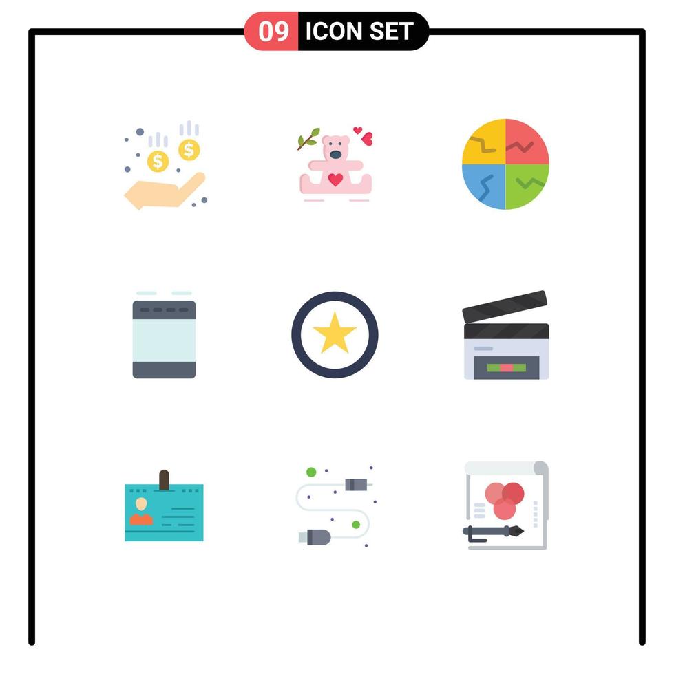9 Creative Icons Modern Signs and Symbols of interface oven skin kitchen appliances Editable Vector Design Elements