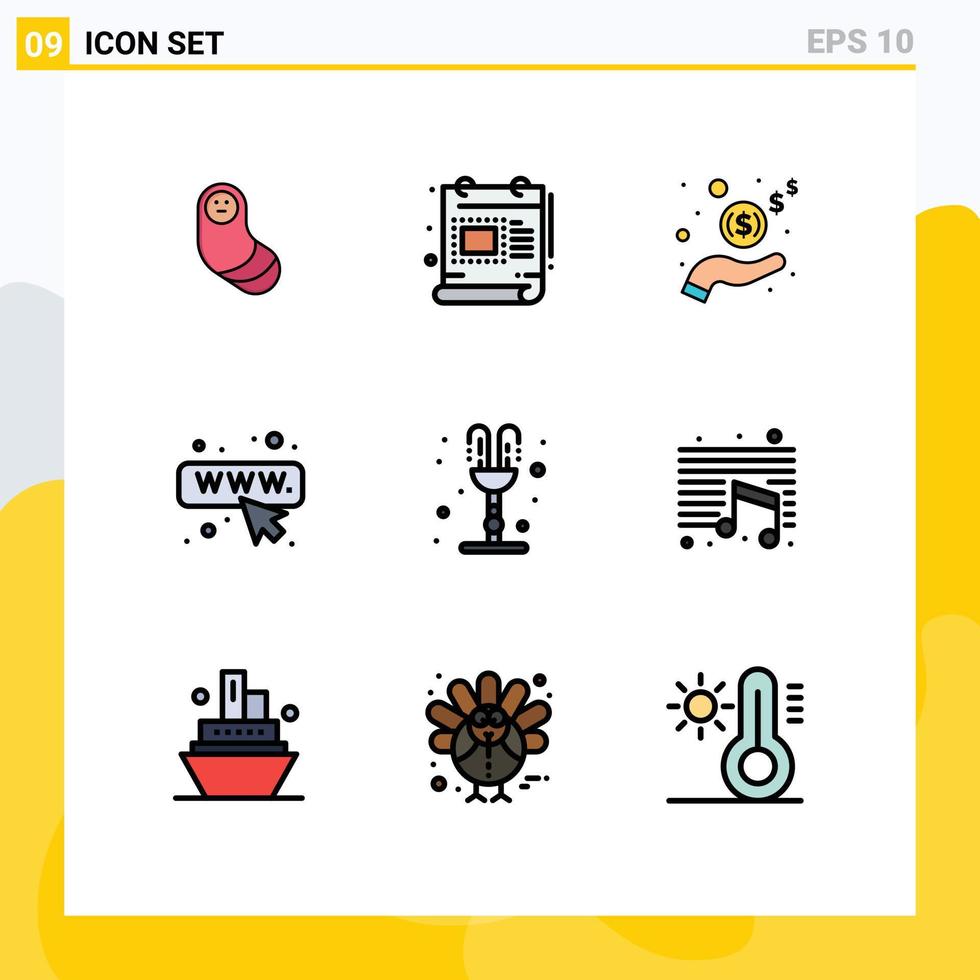 9 Creative Icons Modern Signs and Symbols of valentines day park income fountain web Editable Vector Design Elements