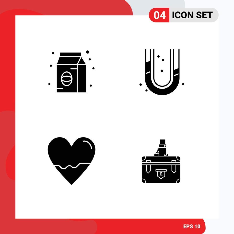 4 Creative Icons Modern Signs and Symbols of bean biology pack plumber lab Editable Vector Design Elements