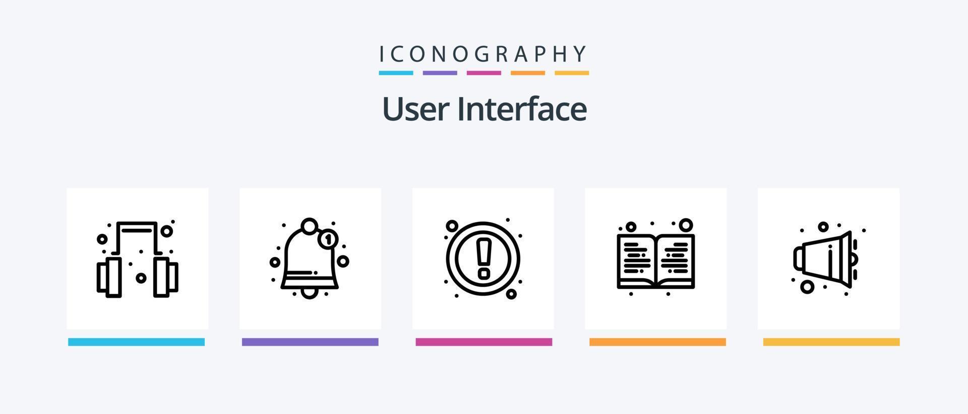 usuario interfaz línea 5 5 icono paquete incluso . proteger. naturaleza. gente. noticias. creativo íconos diseño vector