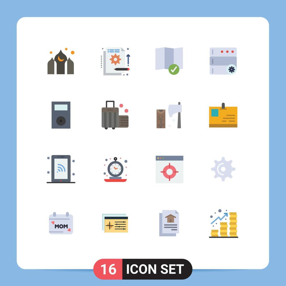 16 Creative Icons Modern Signs and Symbols of ipod devices information server control Editable Pack of Creative Vector Design Elements