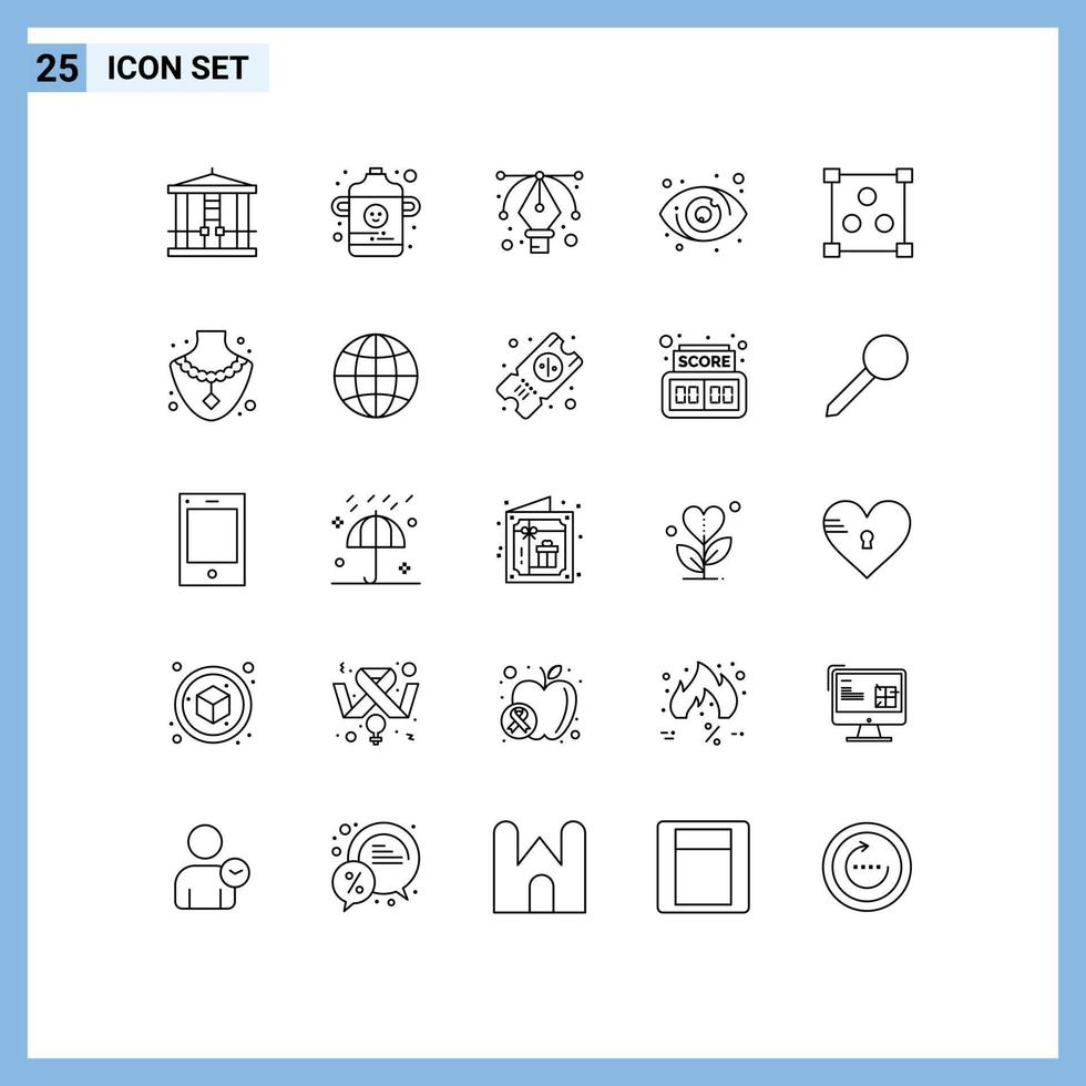 Set of 25 Modern UI Icons Symbols Signs for diamond design graphic abstract user Editable Vector Design Elements